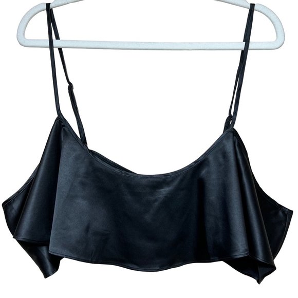 SKIMS‎ Woven Shine Cami Onyx Womens 4X - Picture 2 of 12